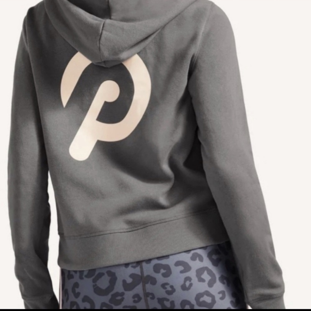 Peloton Gray zip up Hoodie